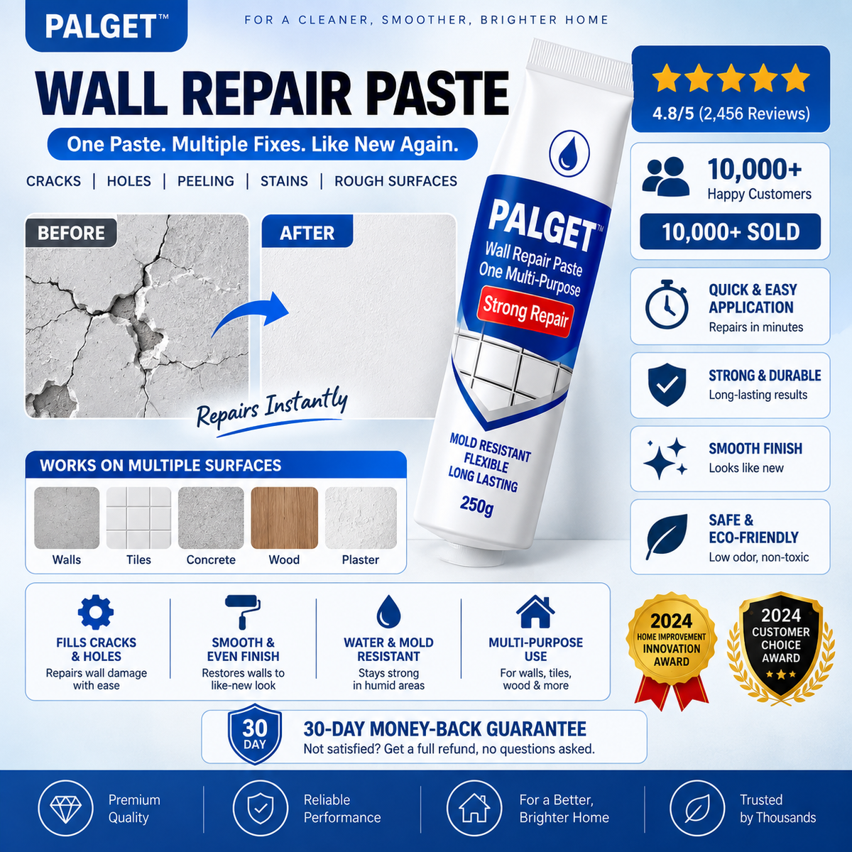 Palget™ Waterproof Repair Paste for Walls and Tiles