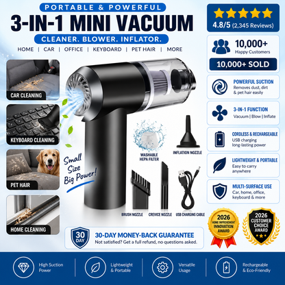 Palget™ 3 in 1 Vacuum Cleaner - Wireless and Powerful