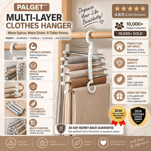 Palget™ 5-in-1 Space-Saving Pants Hanger