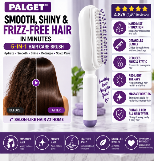 Palget™ Anti-Frizz Brush - Smooth. Shine. Gloss Up.