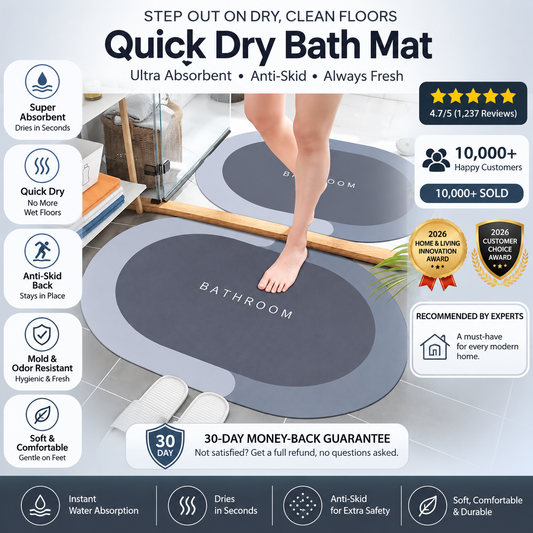 Palget™ - Quick Dry Super Absorbent Anti-Skid Bath Mat