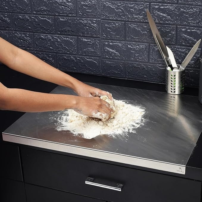 Palget™ Stainless Steel Chopping Board & Kitchen Countertop - 41 x 31 Cm (Original Big Size).