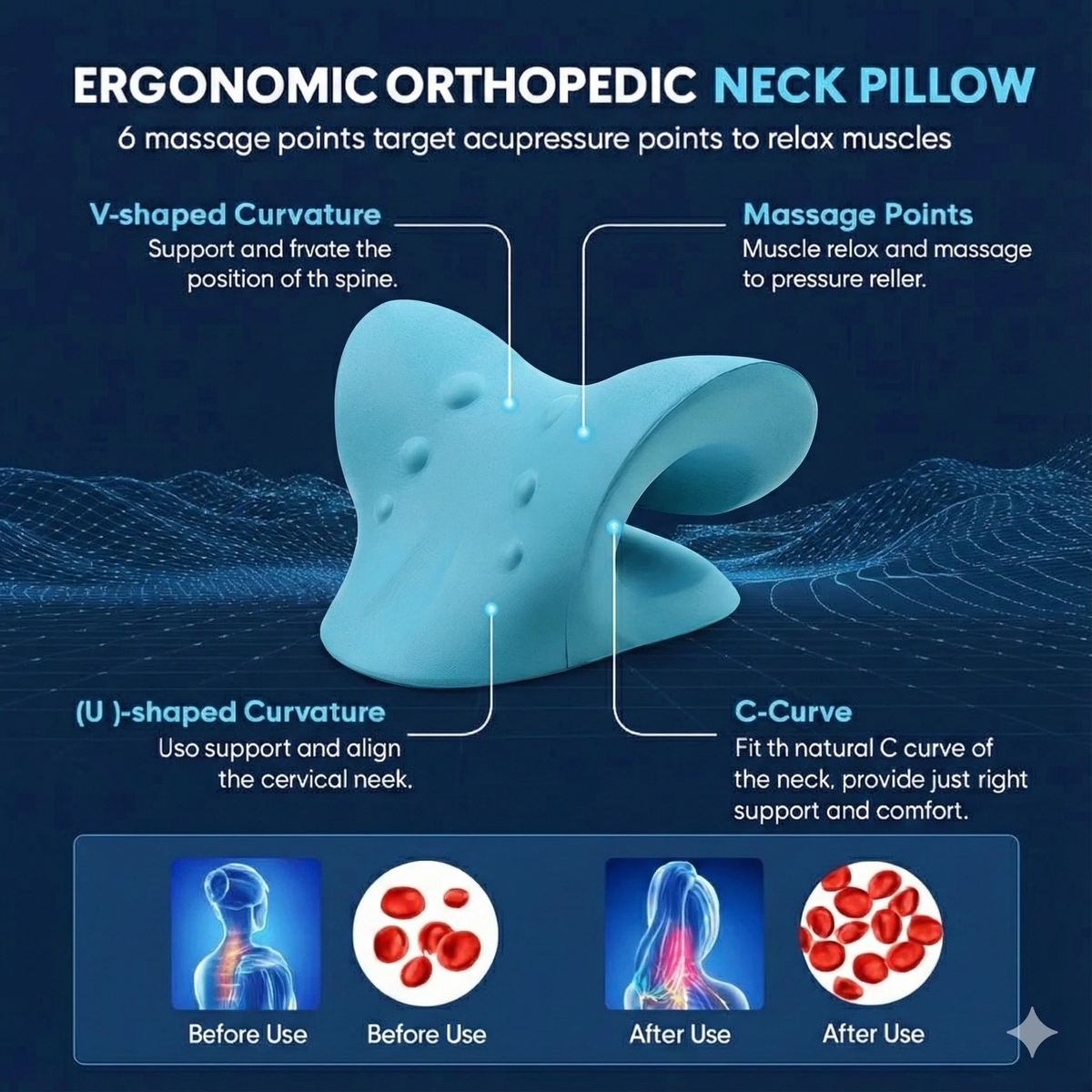 Palget™ Cervical Neck Traction Pillow