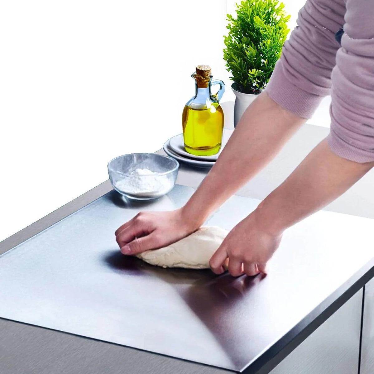 Palget™ Stainless Steel Chopping Board & Kitchen Countertop - 41 x 31 Cm (Original Big Size).